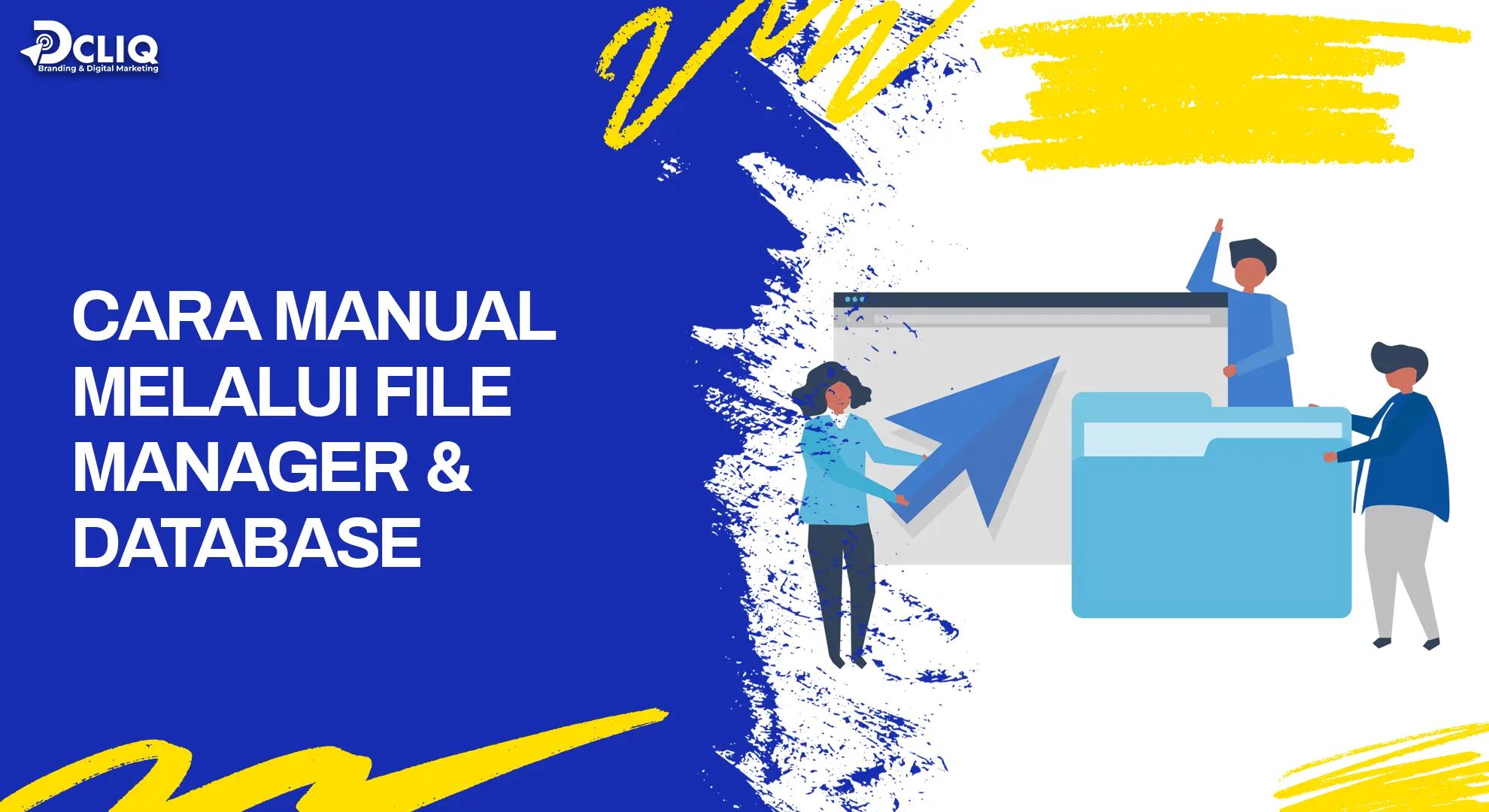 cara manual melalui file manager & database