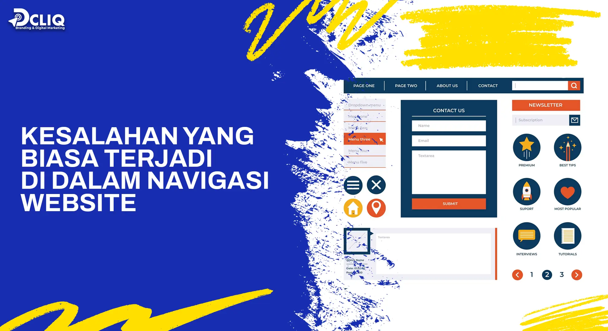kesalahan yang biasa terjadi didalam navigasi website