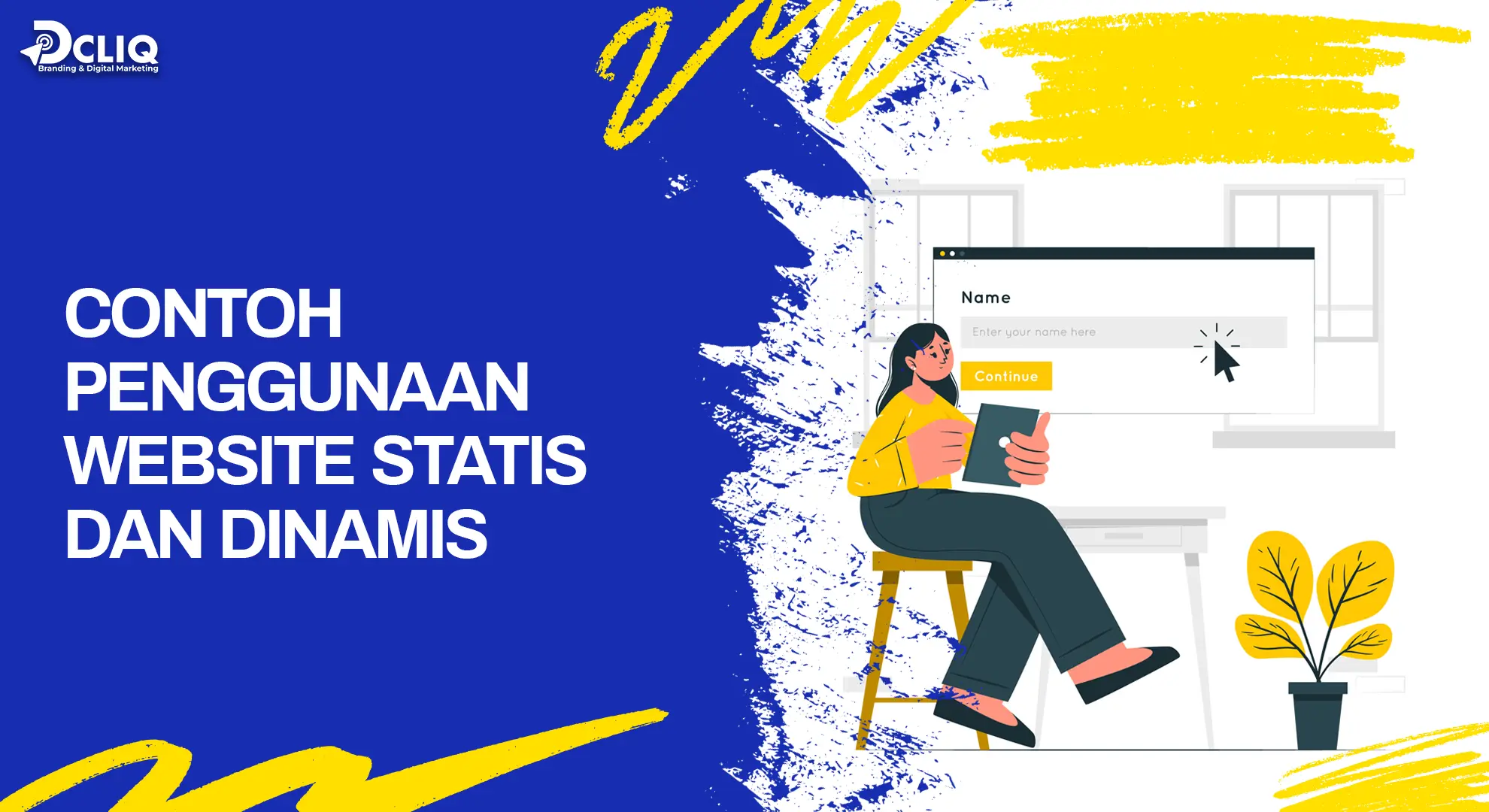contoh penggunaan website statis dan dinamis