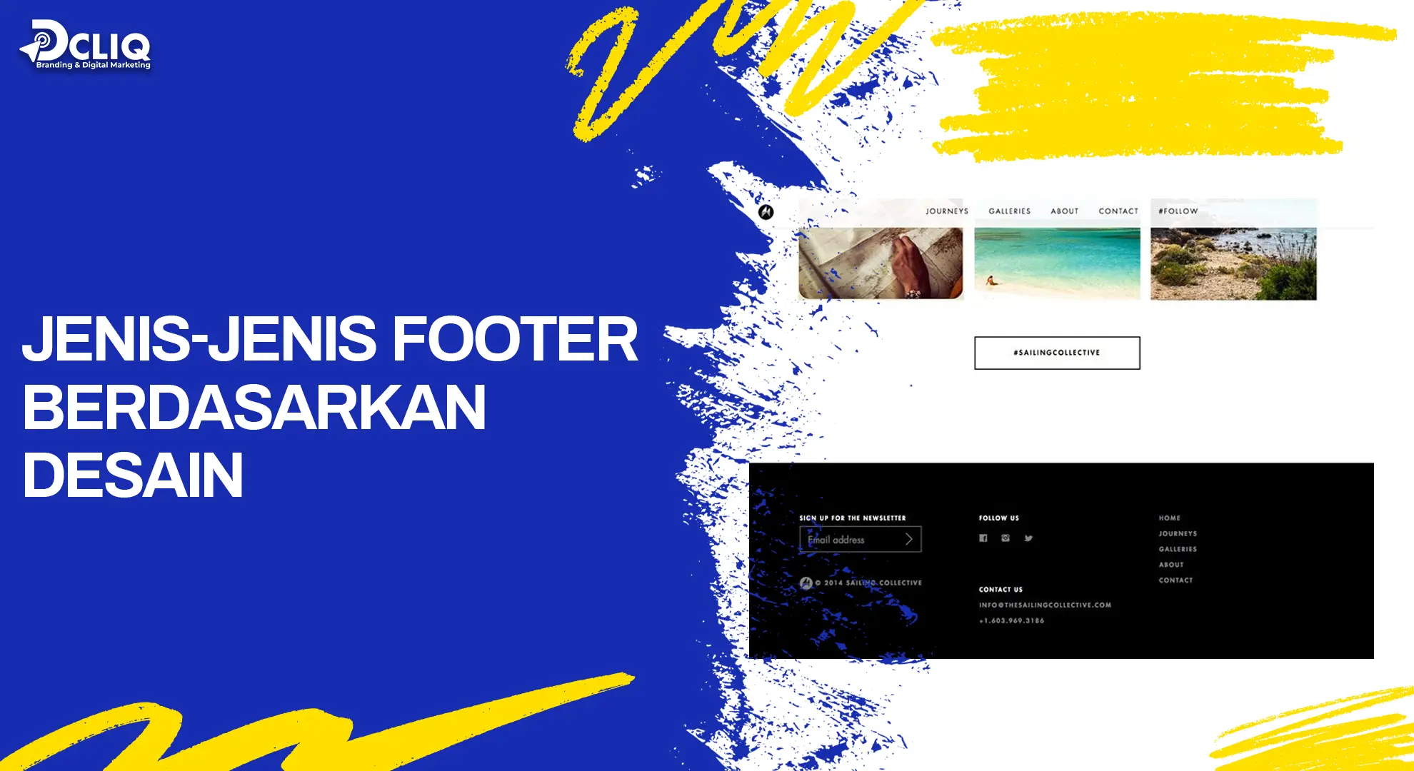 jenis-jenis footer berdasarkan desain