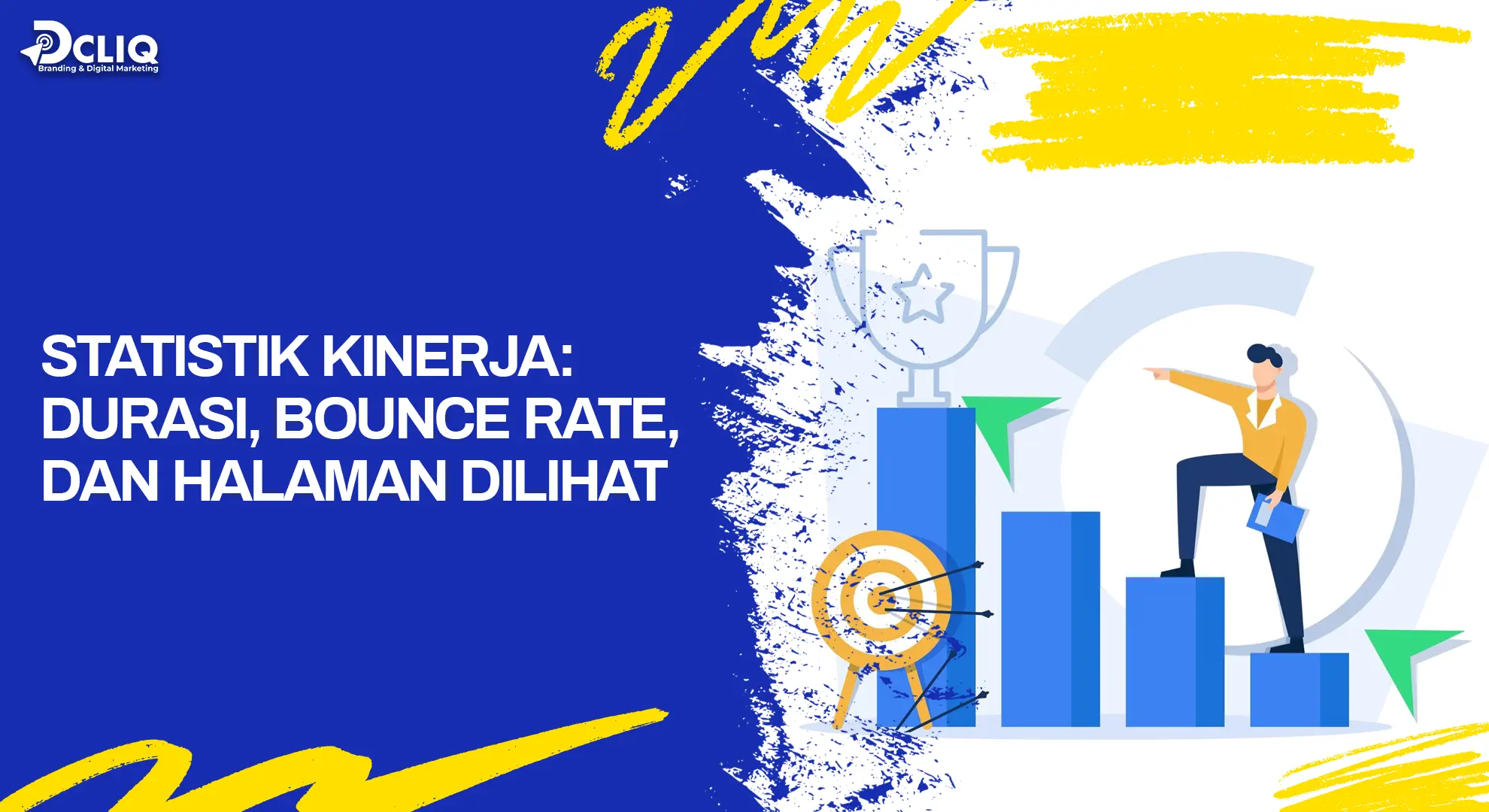 statistik kinerja: durasi, bounce rate, dan halaman dilihat
