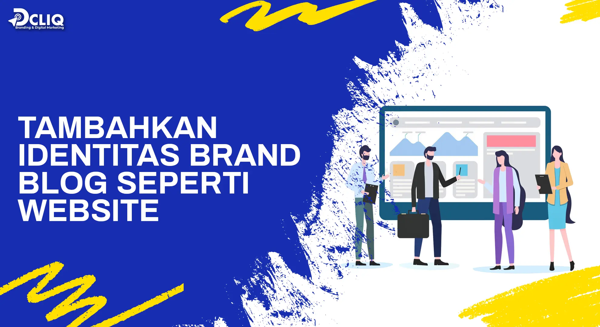 tambahkan identitas brand blog seperti website